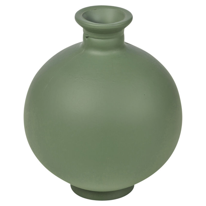 Aaidah Glass Decorative Urns & Jars, Olive