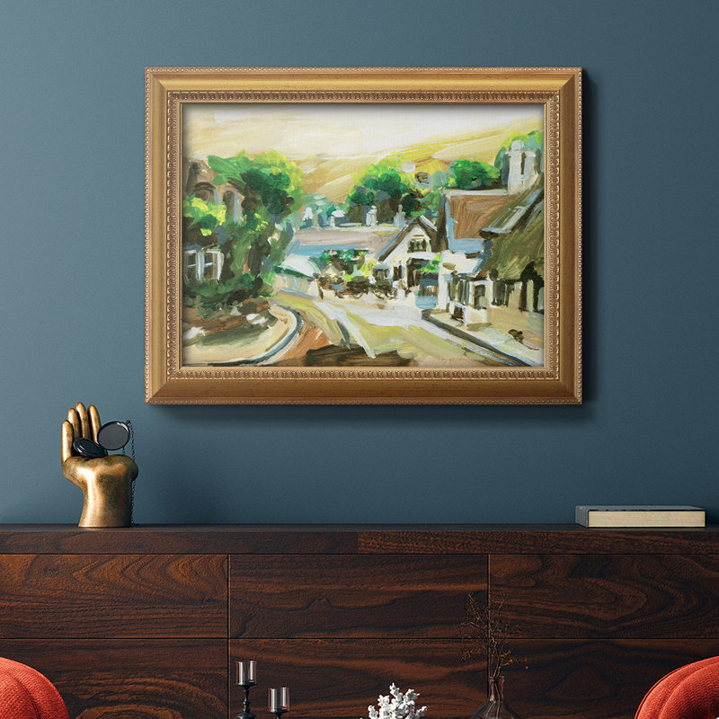 Spring Village II - peinture sur toile encadrée