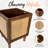 Wood and Rattan Elevated Indoor Planter Set