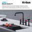 Ensemble de robinet de cuisine et de filtre à eau industriel KRAUS Urbix Bridge-50465764