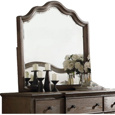 Miroir à finition chêne