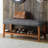 Fabric Upholstered Bench With Open Storage-1215551752