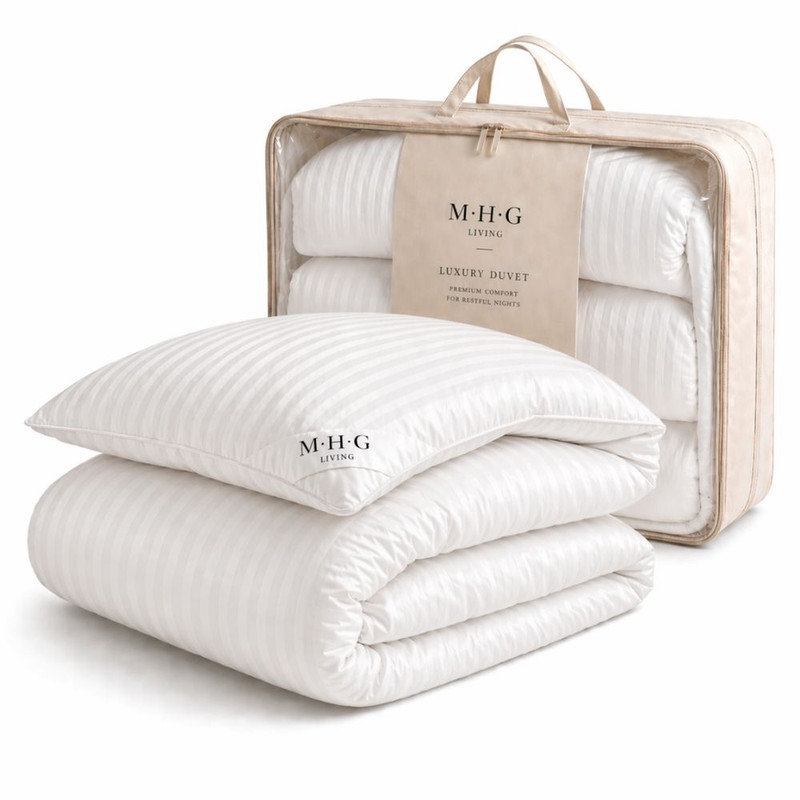 MHG Living Winter Microfibre Duvet 16.5 Tog with Breathable Hypoallergenic Hollowfibre Filling Cooling- Available Single/Double/King/Super King