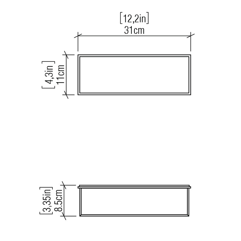 Clean 1 - Light Flush Mounted Sconce, Imbuia