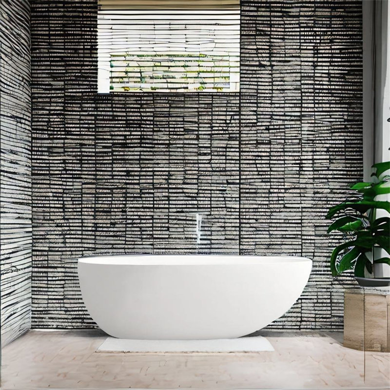 59'' x 30.71'' Freestanding Solid Surface Bathtub