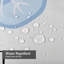 Rideau de douche blanc / bleu avec 12 crochets-1121417852