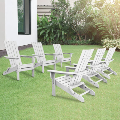 Ensemble de 6 chaises pliantes Durapatio Adirondack