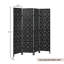  Paravent 4 panneaux Virelle, paravent autoportant pliant décoratif, noir-1803203679