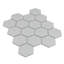 Carreau de mosaïque en porcelaine hexagonale 3 "x 3" Silver Core