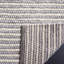 Tapis rayé fabriqué à la main Cleodora en ivoire / gris-1950742196