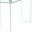 Table basse en verre transparent pour le salon - rangement à 2 couches, mobilier de salle de recours moderne avec rangement