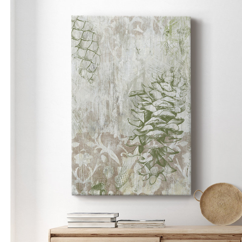 Pinecone Fresco II - peinture sur toile tendue, H 60 po x l 40 po x P 1 po