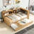 Daybed Twin Size With Trundle & Storage - Wood Construction Built-In And Chargers-905165864