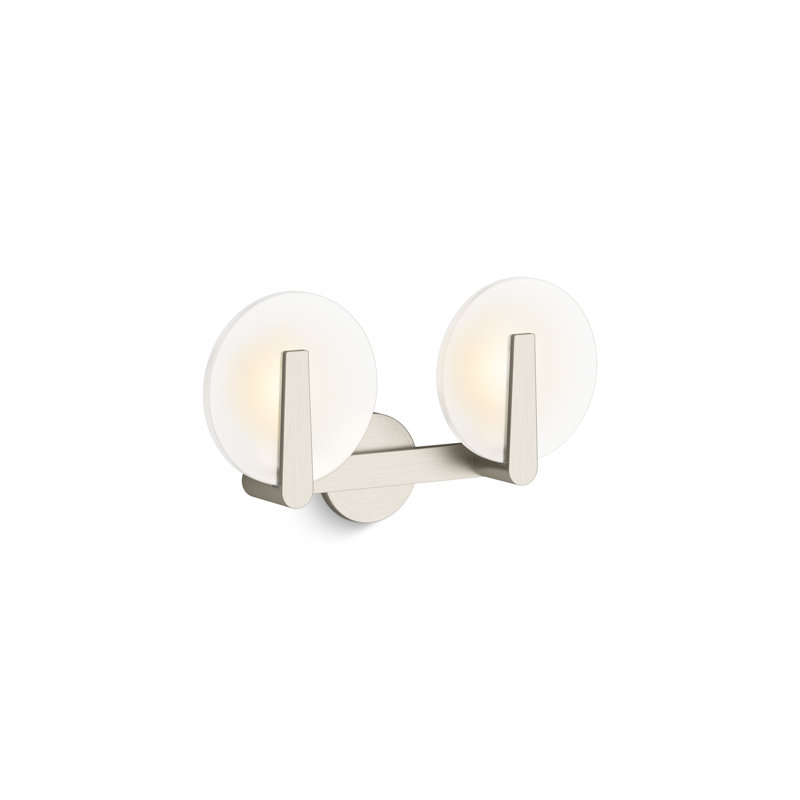 Hint Two-Light Sconce, Brushed Nickel