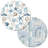 CounterArt Blue Escape Reversible Round Plastic Placemat 4 Pack