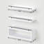3 tablettes flottantes blanches