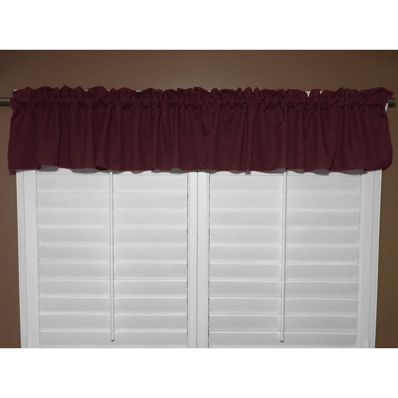Pastorella Tailored 58'' W Window Valance, Burgundy, 58" W x 16" L
