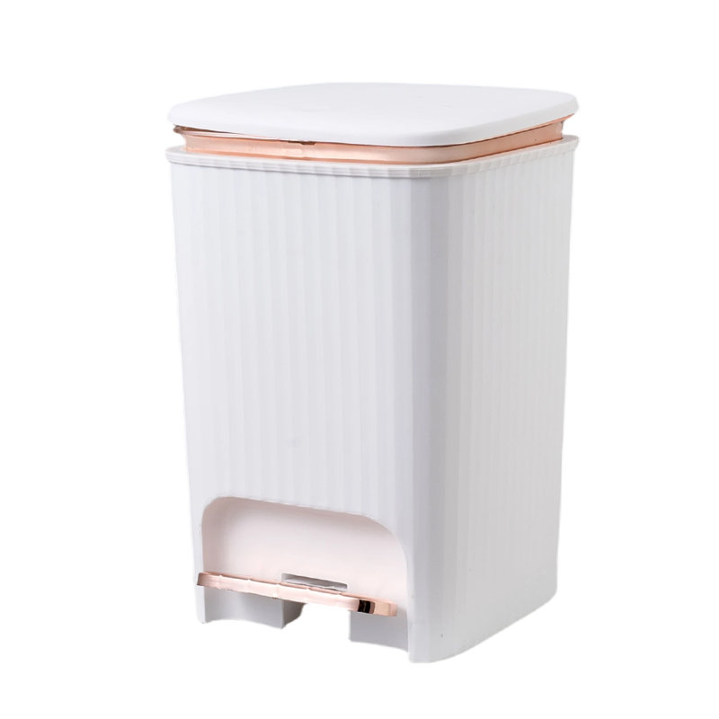 Plastic Step On Waste Bin, 33.5cm H x 23cm W x 22cm D