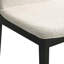 Ensemble de chaises de salle à manger modernes, siège rembourré blanc Boucle, structure et pieds en bois d'hévéa noir, assemblage minimal requis, chaises de salle à manger élégantes pour la salle à manger ou la cuisine, blanc, ensemble de 2
