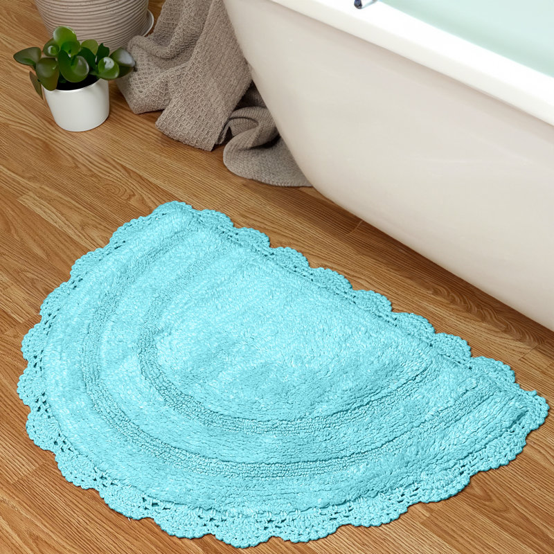 Tapis pour salle de bain Crouseville, Turquoise