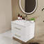 Ensemble de meuble-lavabo moderne blanc brillant sans effort