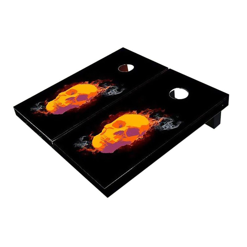 Planches de cornhole 2 pi x 3 pi avec flammes