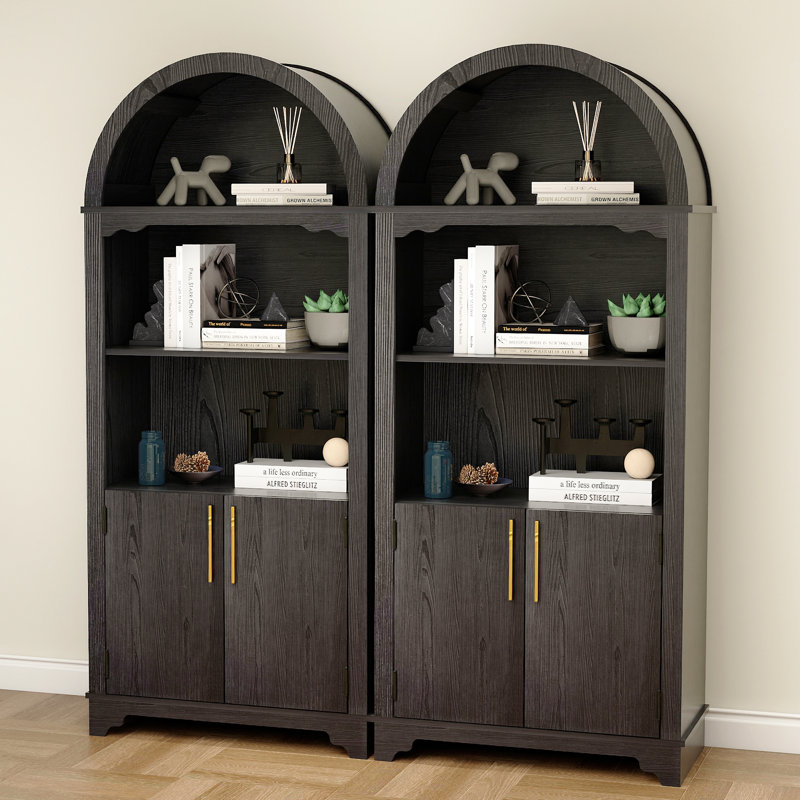 Vitrine 70,9 po Tallarched Retro, Noir