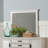 Rectangle Wood Dresser Mirror in White