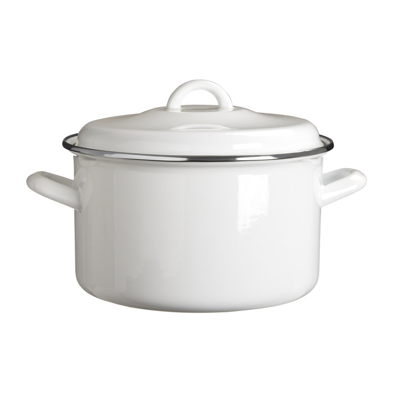 Danielburnham 4.7 l Aluminium Round Casserole, White