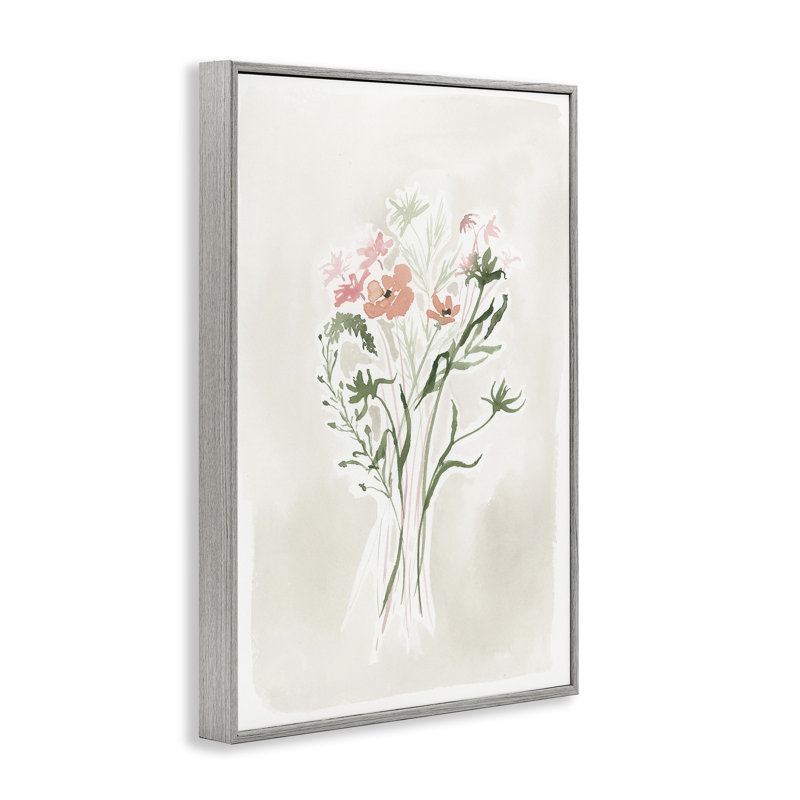 «Subtle Pastel Blooms», art de la giclée encadrée par Lucille Price, Estampe numérique Farmhouse, H 24 po x l 16 po