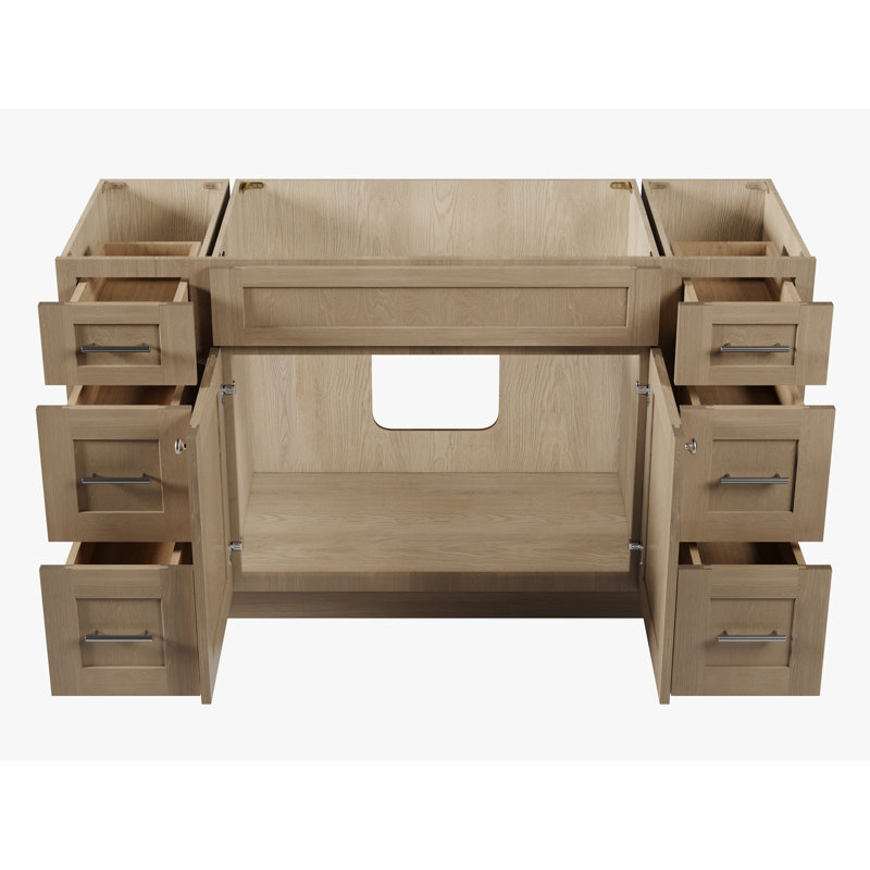 Base de meuble-lavabo simple 60 po Disar, Chêne naturel