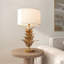 60cm Metal Table Lamp with Linen Shade-1500461245