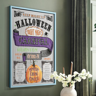 Carnival Sign Framed Print - Solid Wood