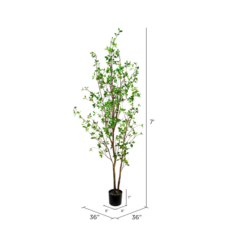 Arbre à bébé artificiel en pot, H 84 po x l 36 po x P 36 po