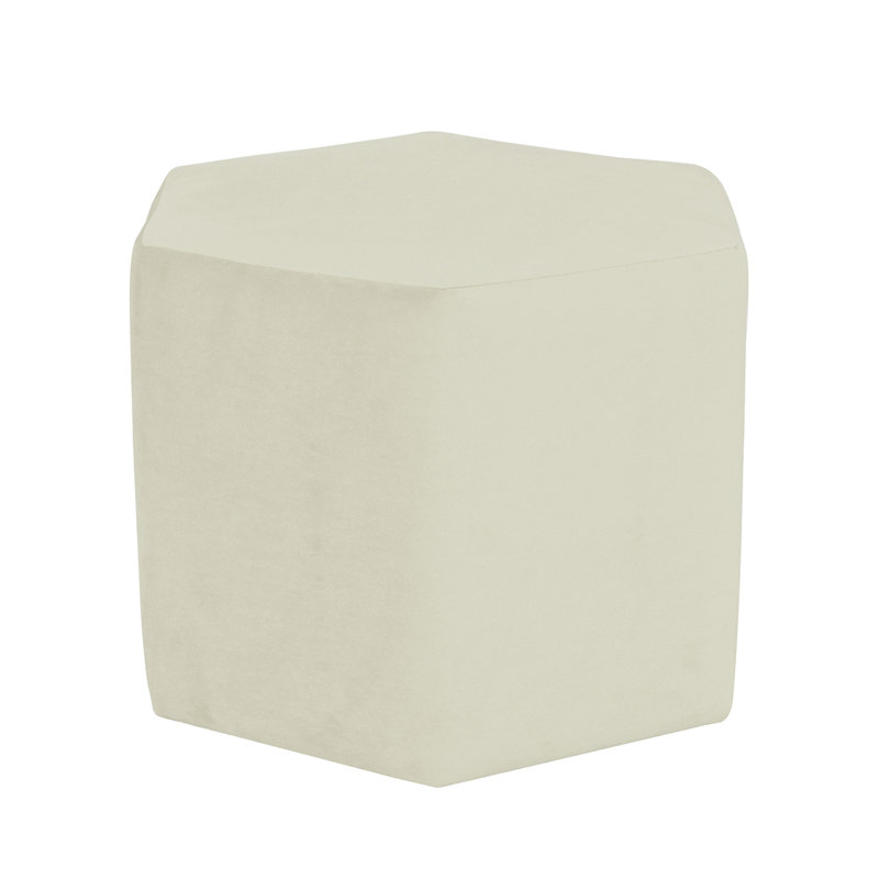 35cm Wide Novelty Pouf Ottoman, White