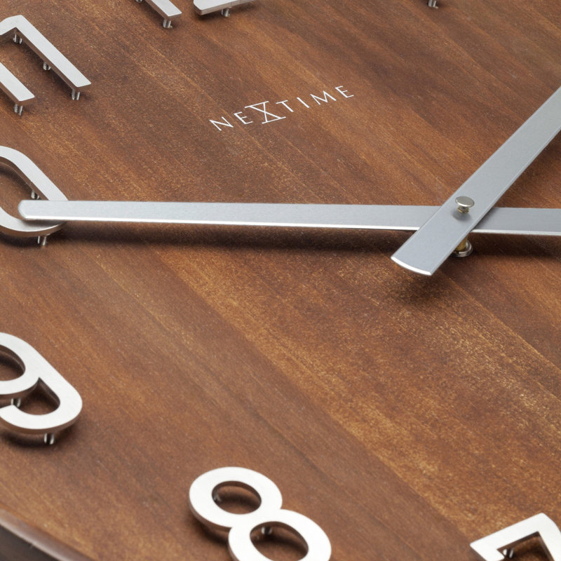 Manufactured Wood Wall Clock, Brown