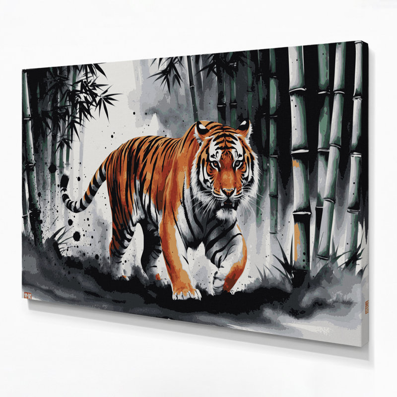 «Big Cats Indochinese Tiger», art mural sur toile, H 20 po x l 30 po