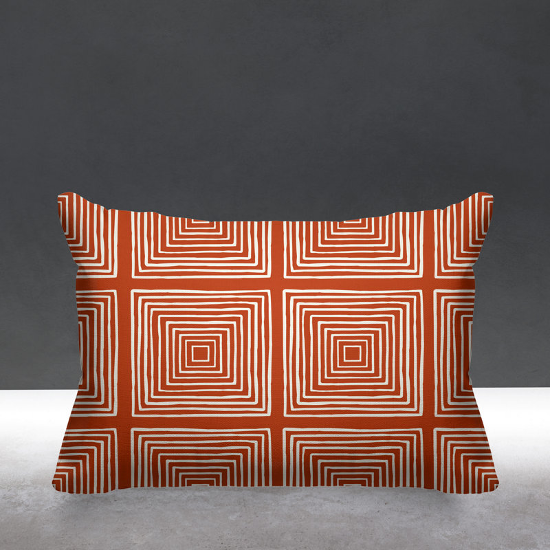 Housse et insert de coussin d'extérieur, Orangé
