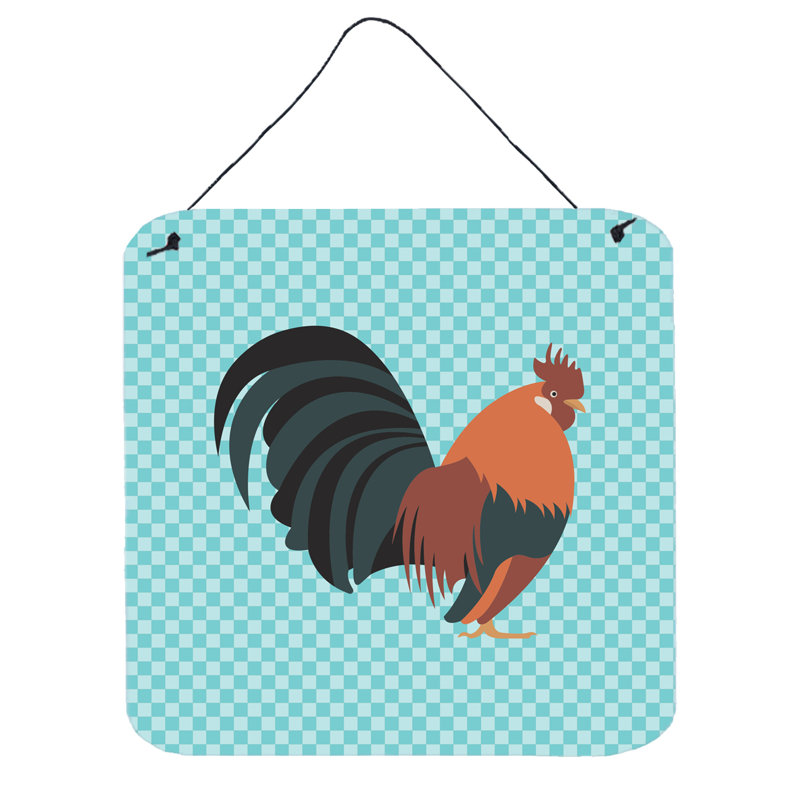 Décoration murale néerlandais bantam à poulet, Bleu
