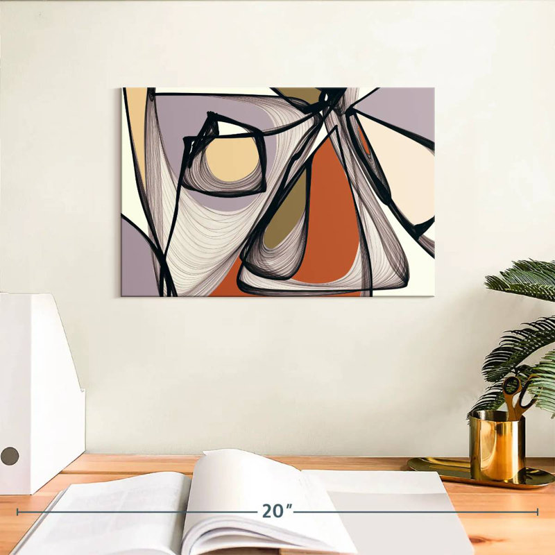 Avery Mid Century Modern Abstract II, H 8 po x l 12 po
