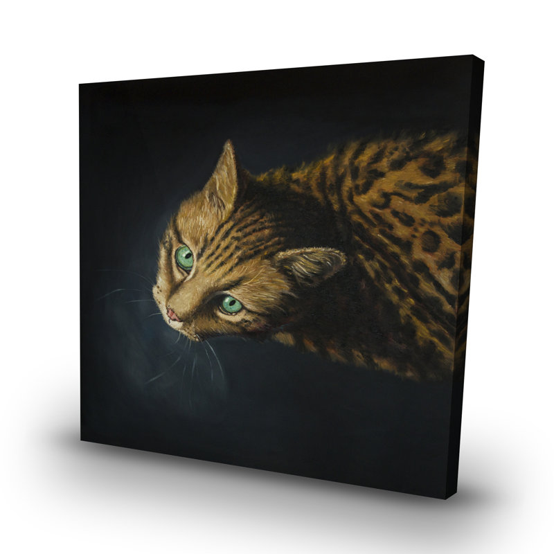 Bengal cat - 32"x32" art on canvas