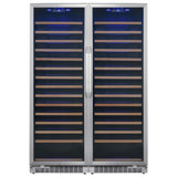 EdgeStar Dual Zone 46.88'' Freestanding 302 Bottle Wine Refrigerator with Reversible Door