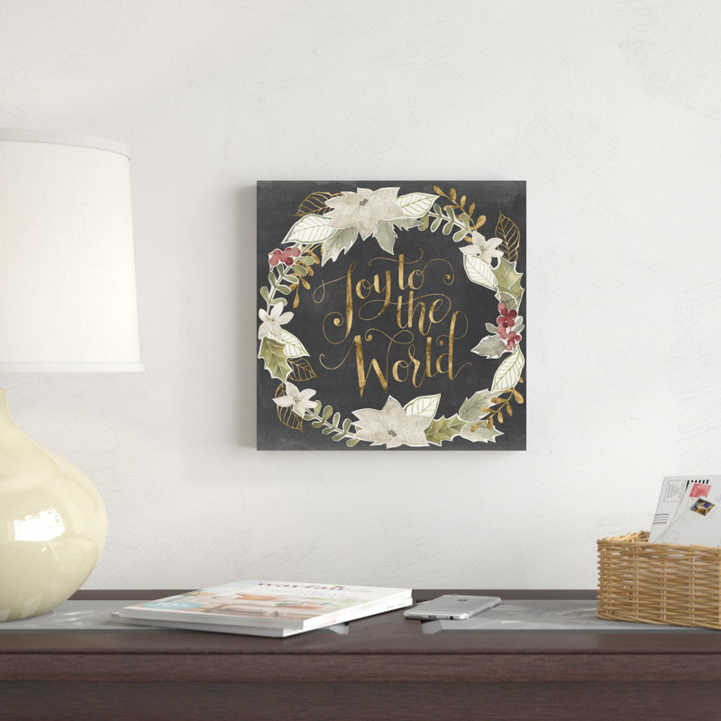 «Gilded Christmas II» par Grace Popp - reproduction d'art sur toile tendue, H 12 po x l 12 po