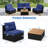 5 Piece Outdoor Furniture Set With Seat & Back Cushions Acacia Wood Tabletop-605624180