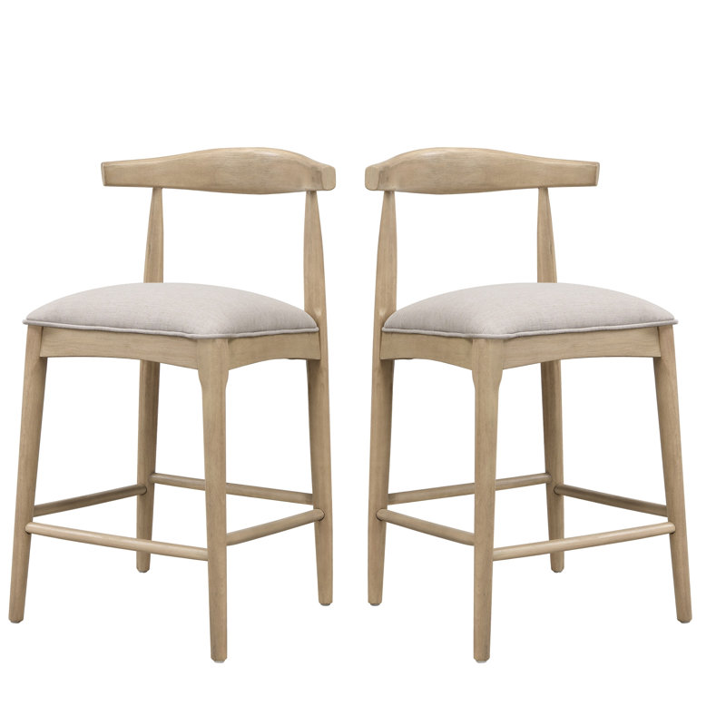 Tabouret de comptoir en tissu galet (ensemble de 2)