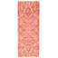 Tapis de couloir rose foncé en laine noué à la main de conception unique 3 pi 1 po x 8 pi 6 po New Age Lahore