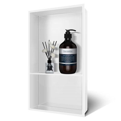 Petra blanc 13 po X P 19 po H x 4 po D Niche de douche