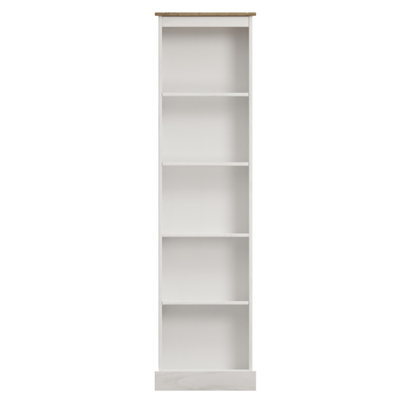 Totowa Bookcase, White Wash/Brown
