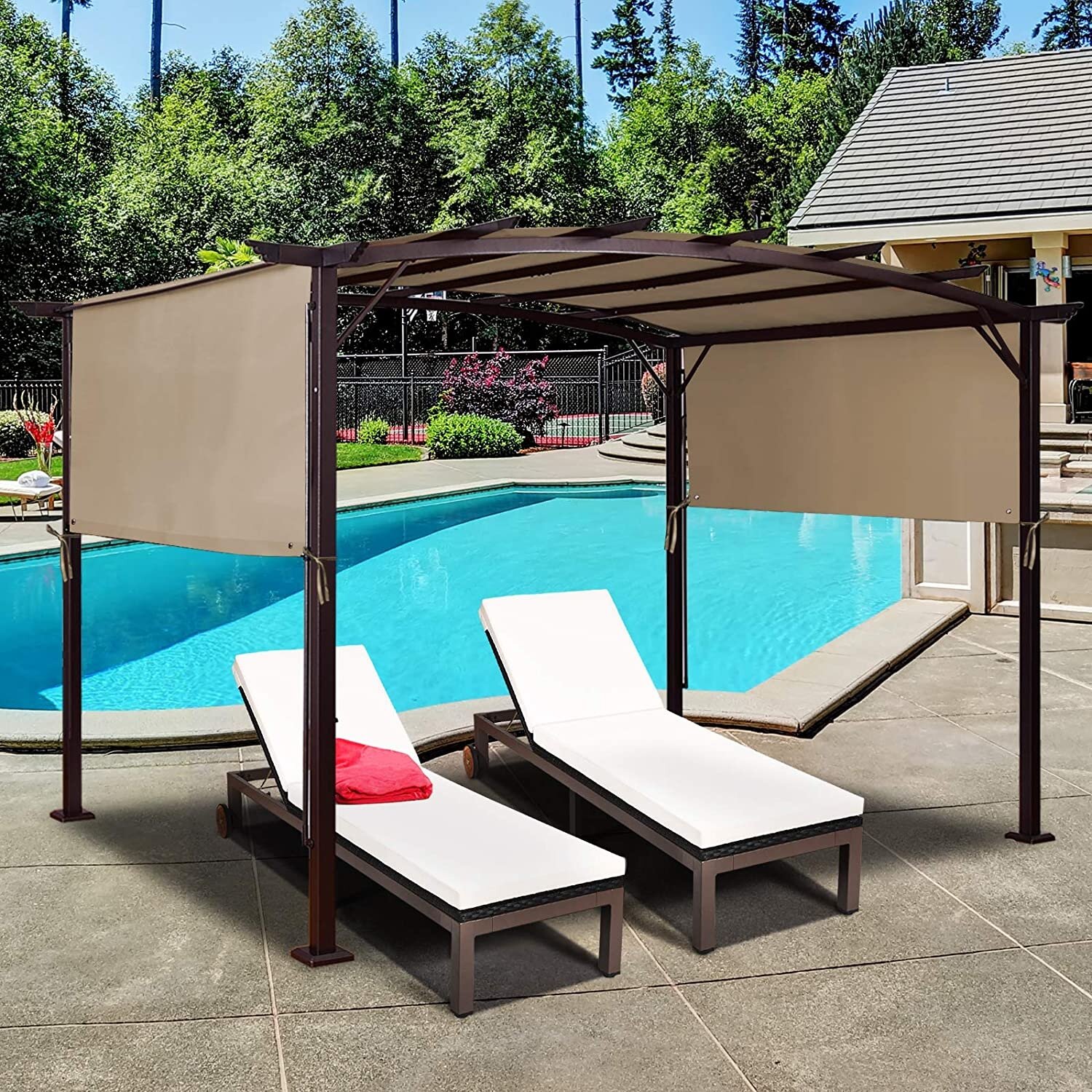 S-nova Outdoor Canopy Shade Cover With Copper Grommets And 4 Straps ...