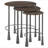 Natural and Gunmetal 3-Piece Nesting Table